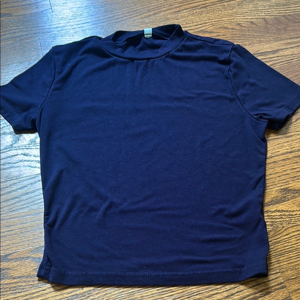 🌿SHEIN Deep Blue fitted Short Sleeve Tee🌿